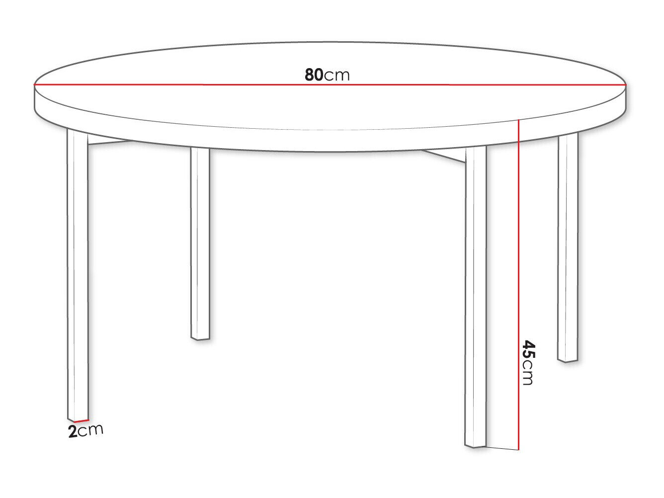 Salontafel Providence 178 (Zwart)