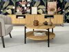 Salontafel Providence 181 (Artisan eiken + Zwart)