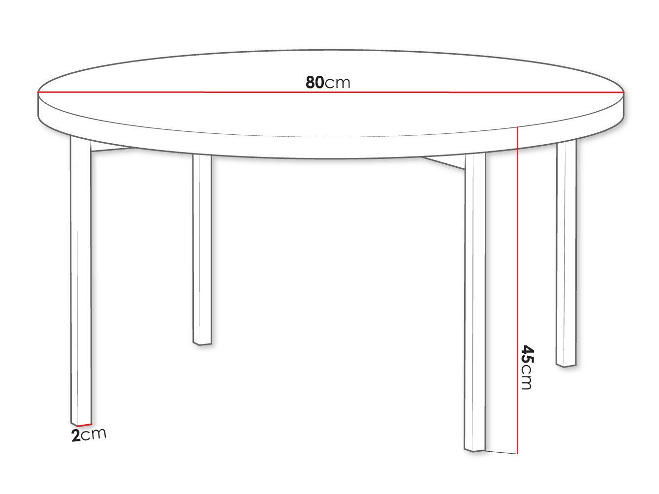 Table basse Providence 178 (Blanc brillant + Noir)