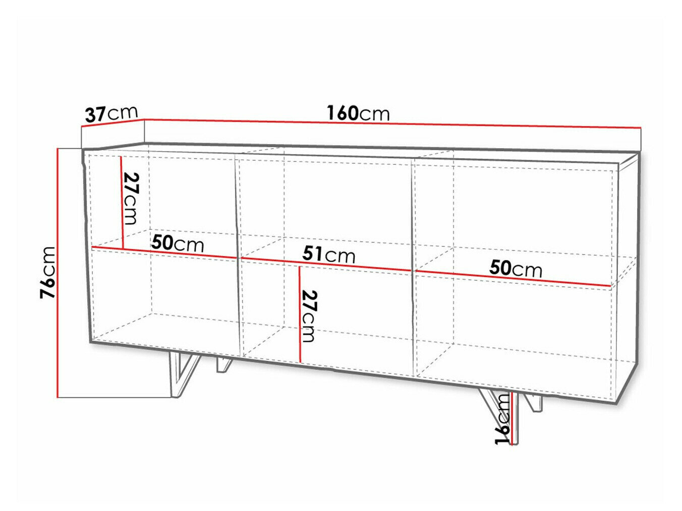 Skænk Mavmave 101 (Hvid + Glansfuld hvid)