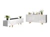 Stuemøbelsæt Audis (Hvid + Glansfuld hvid)