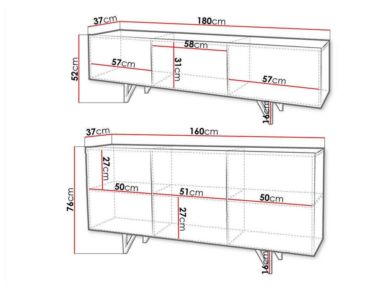 Stuemøbelsæt Audis (Hvid + Glansfuld hvid)
