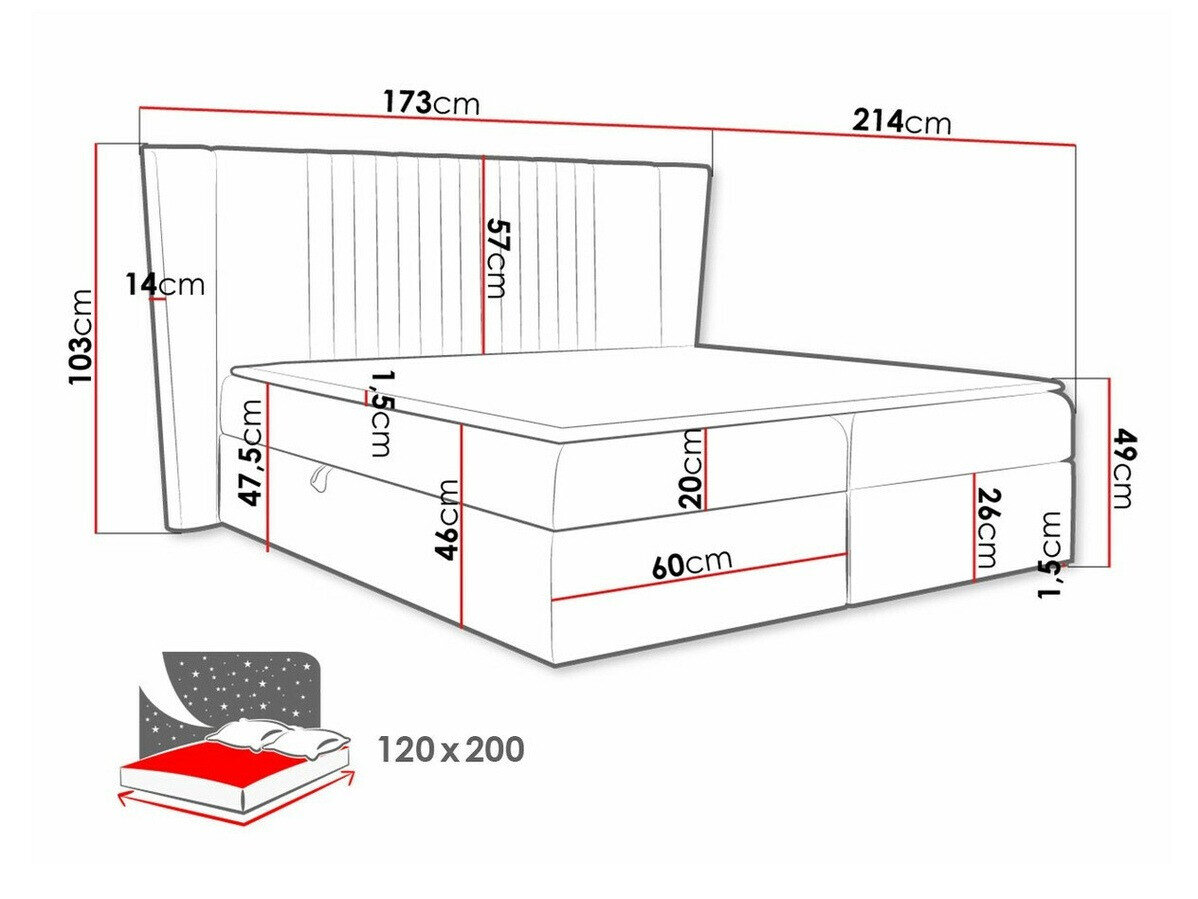 Boxspring Fenestra (Magic Velvet 2217)