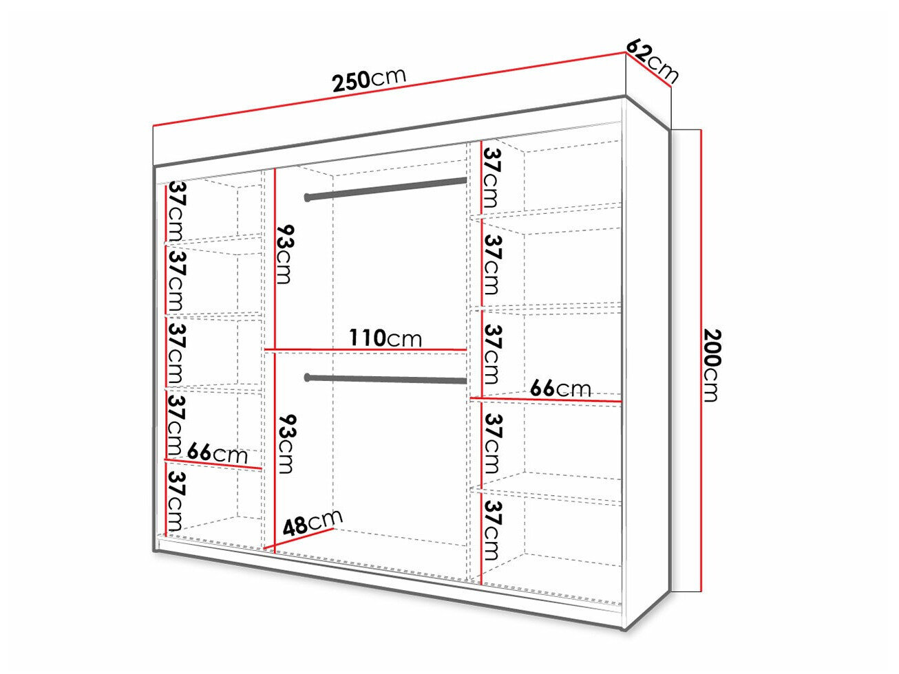 Garderobeskab Anulio II (Hvid)
