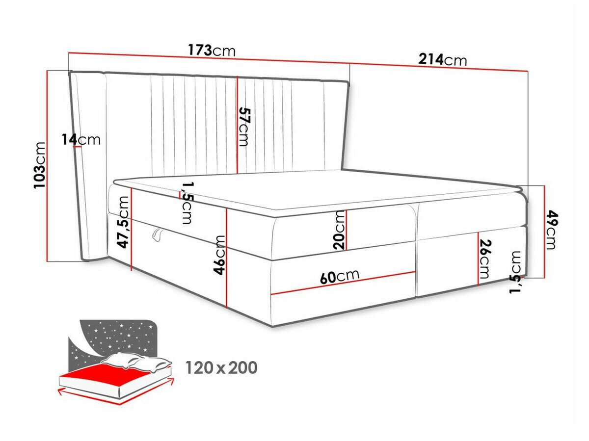 Boxspring Fenestra (Magic Velvet 2239)