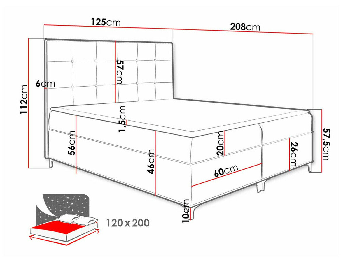 Boxspring Porta (Fresh 33)