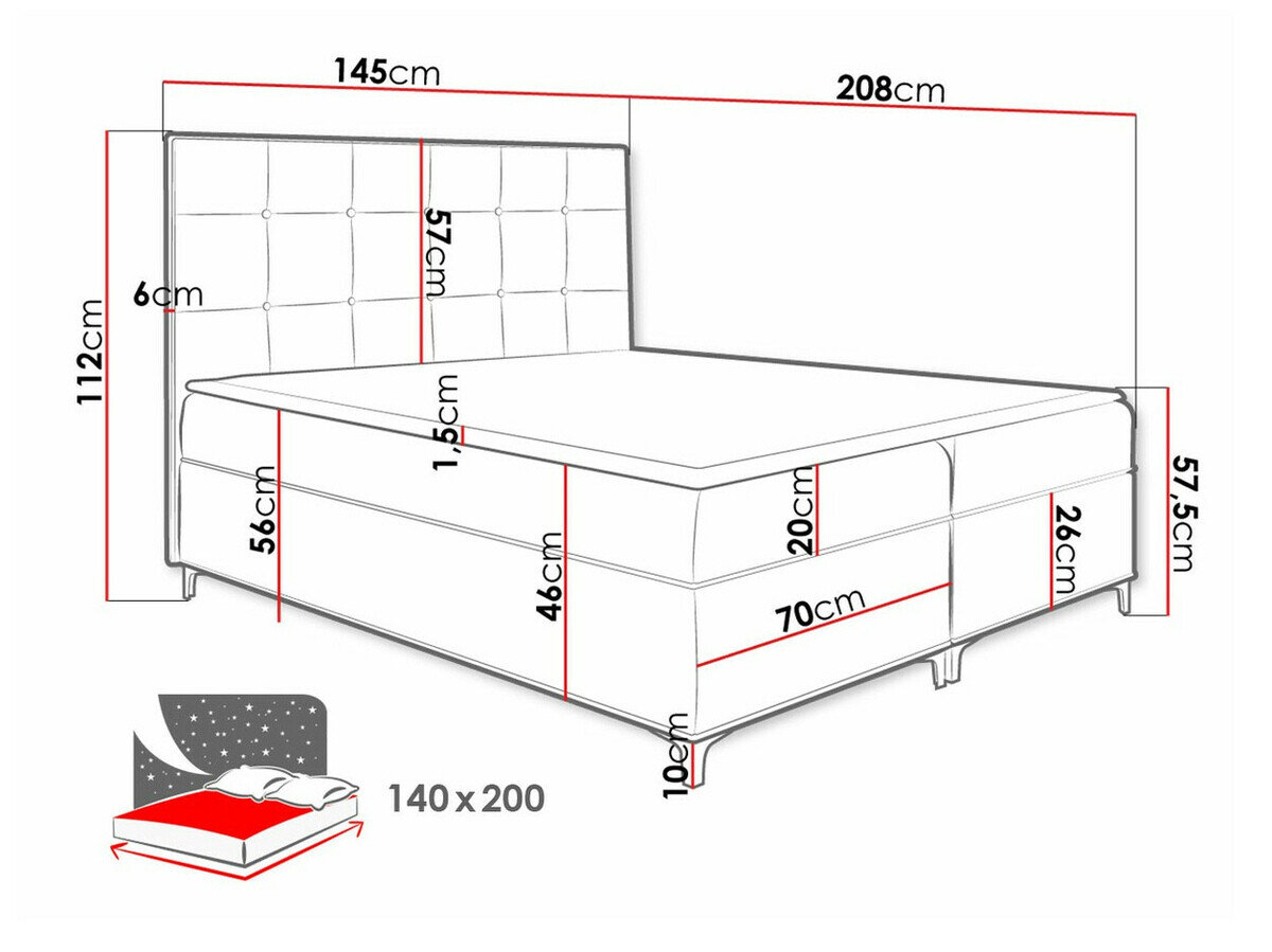 Boxspring Porta (Fresh 37)