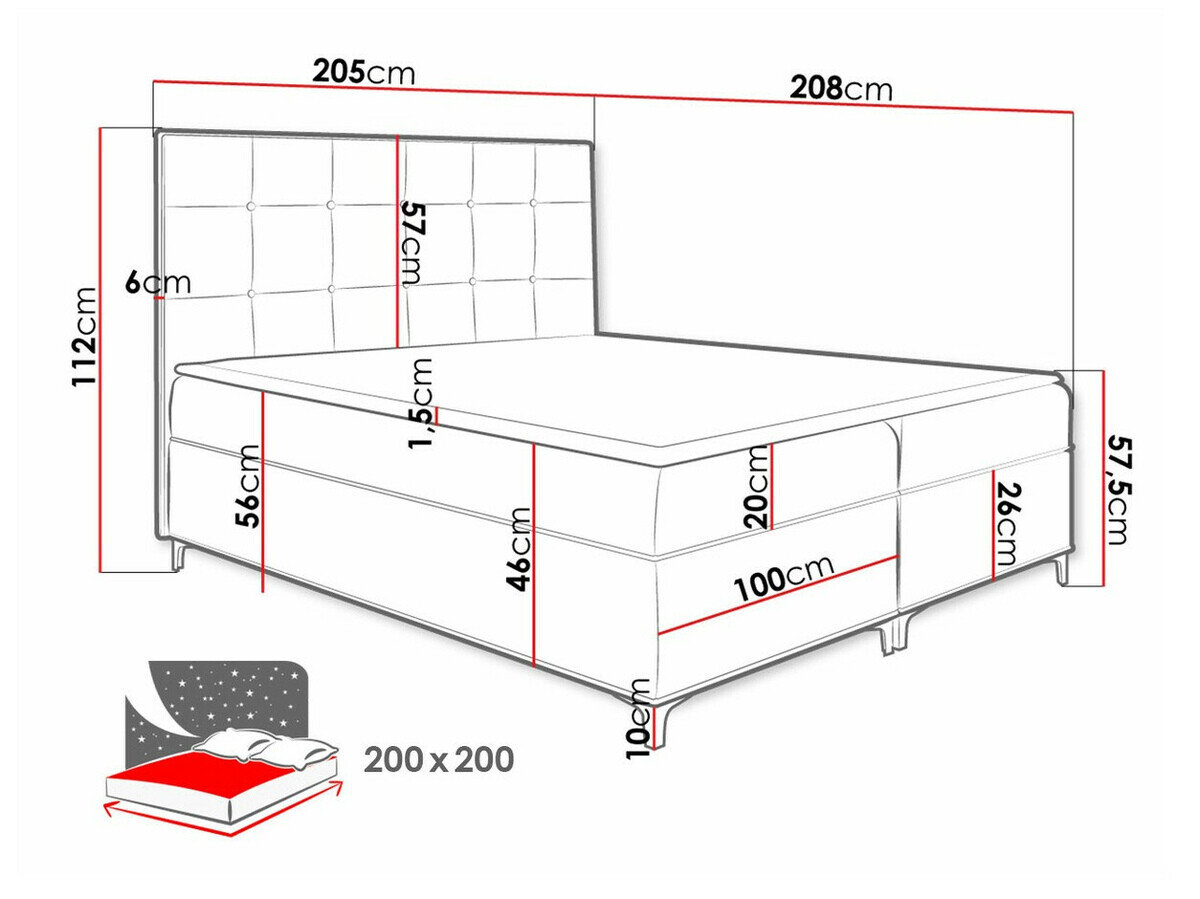Boxspring Porta (Fresh 8)