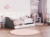 Bed Aurora 148 (Wit + Grijs)