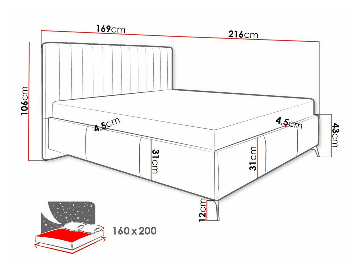 Bed ComfiDream Onana (Fresh 32)