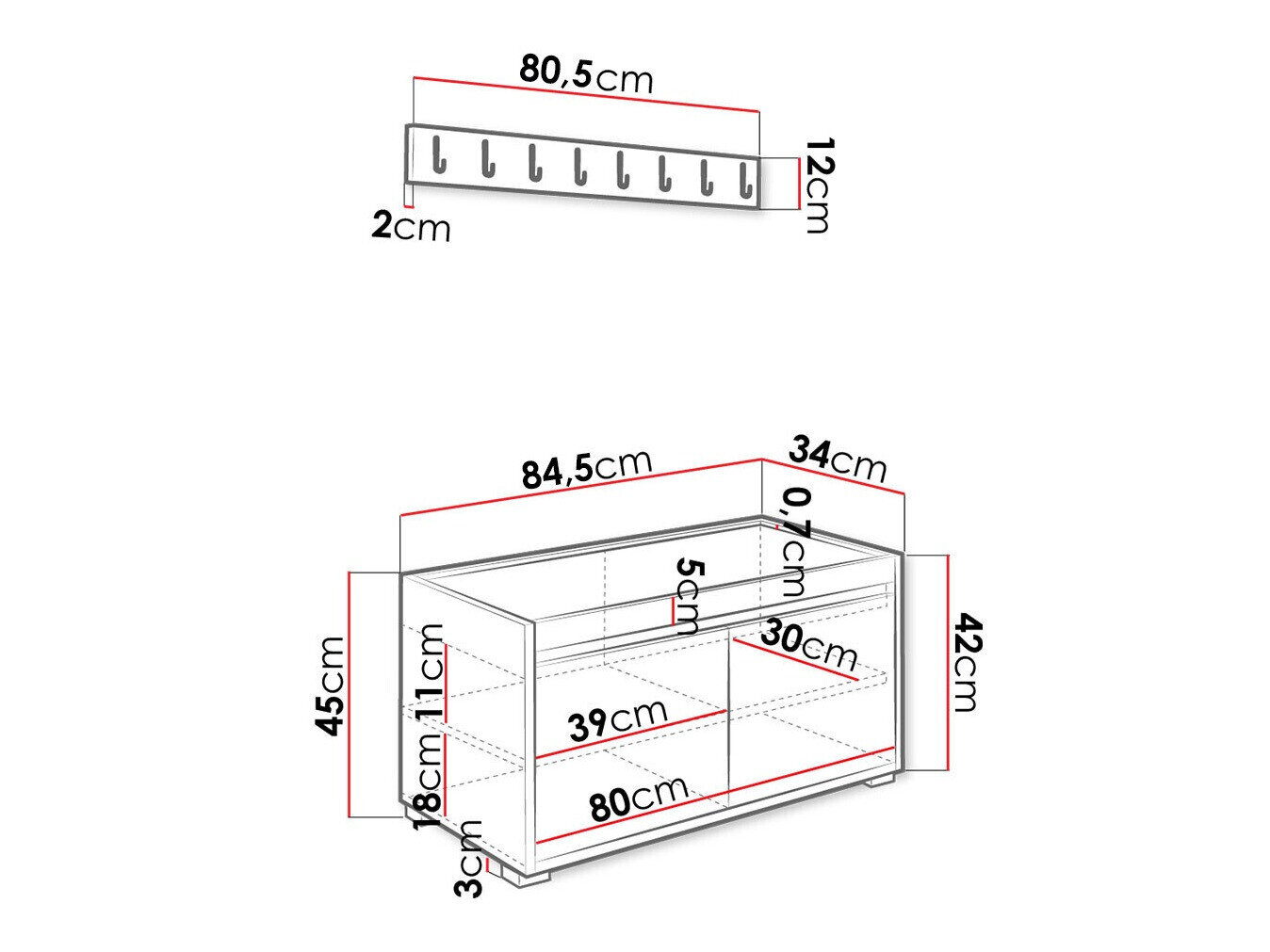 Entrésæt Comfivo Pinus I (Hvid + Manila 32)