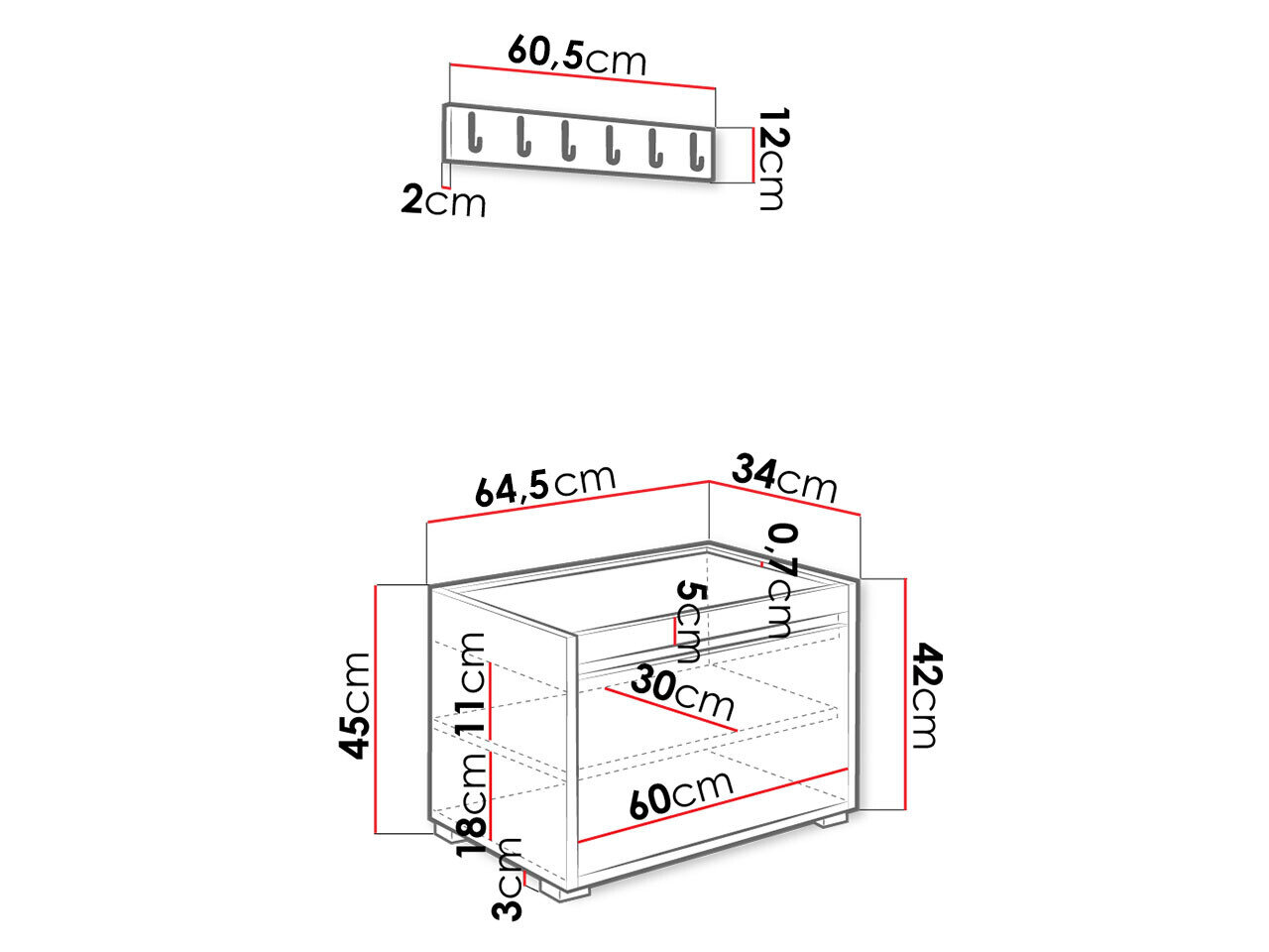 Gangmeubelset Comfivo Pinus VI (Wit + Manila 32)