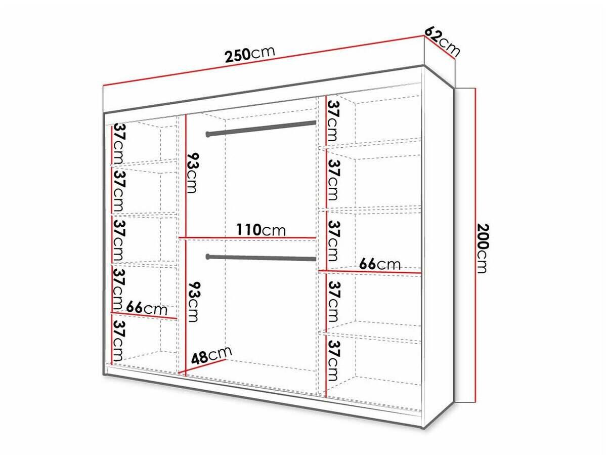 Garderobeskab Ferfere 105 (Sort)