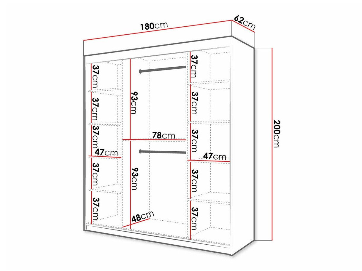 Garderobeskab Anulio IV (Hvid)