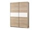 Kledingkast Cirveso 110 (Sonoma eik + Glanzend wit)