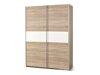 Kledingkast Cirveso 110 (Sonoma eik + Glanzend wit)