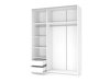 Kledingkast Cirveso 110 (Sonoma eik + Glanzend wit)