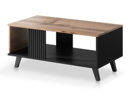 Salontafel Luelia 118 (Zwart + Wotan eik)