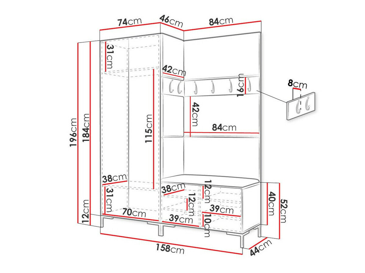 Entrésæt Nomal I (Craft egetræ)