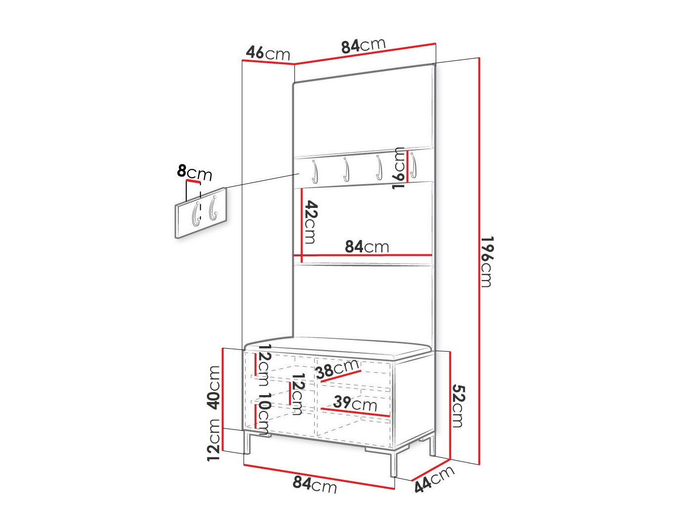 Entrésæt Nomal III (Hvid)