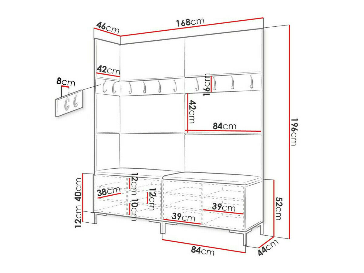 Entrésæt Nomal V (Craft egetræ)