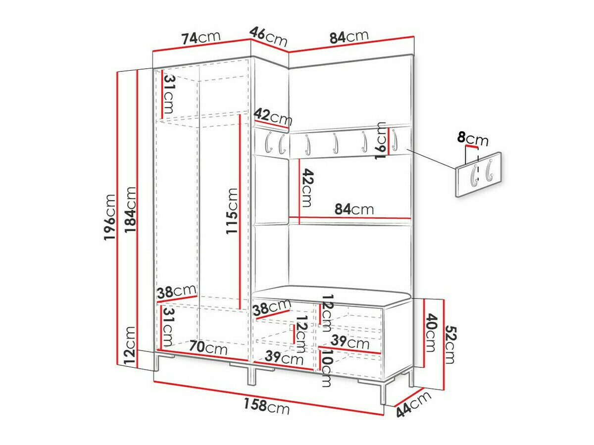 Gangmeubelset Nomal IX (Wit)