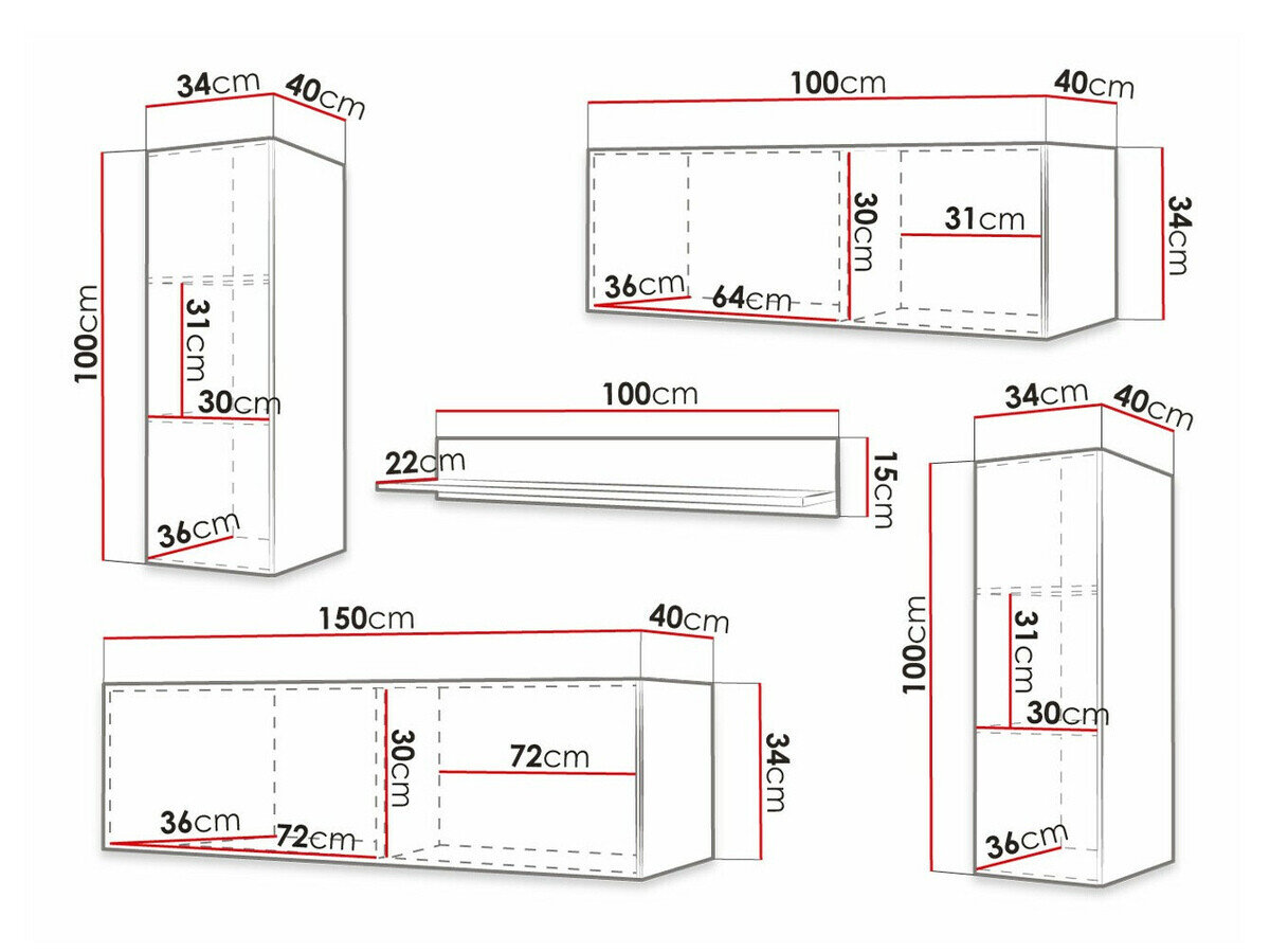 Stuemøbelsæt Anulio II (Hvid)