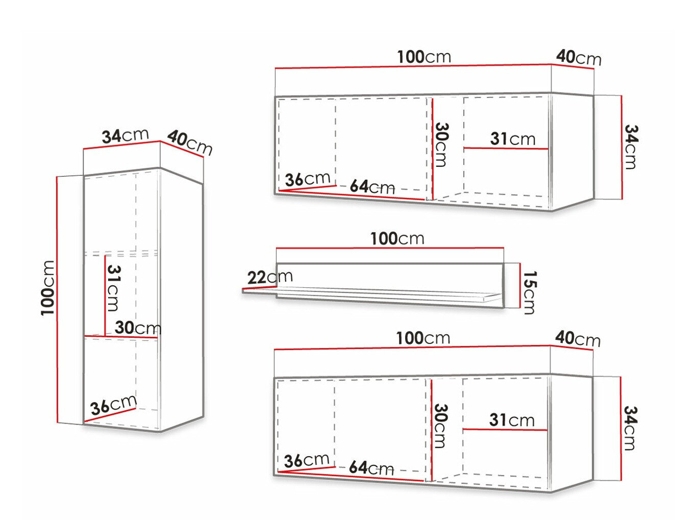 Stuemøbelsæt Anulio III (Sort)