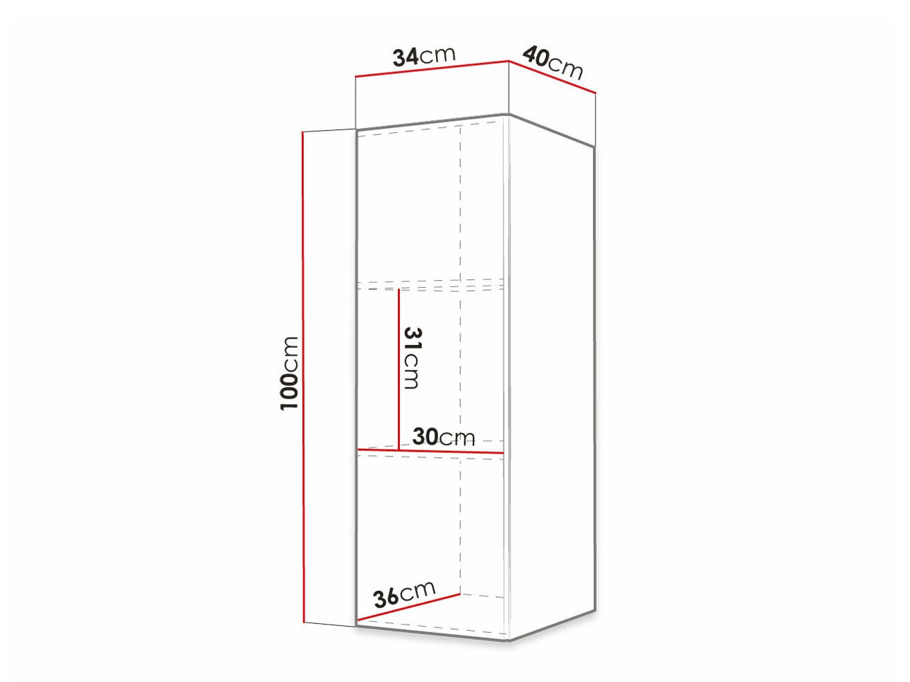 Vægskab Anulio (Sort)