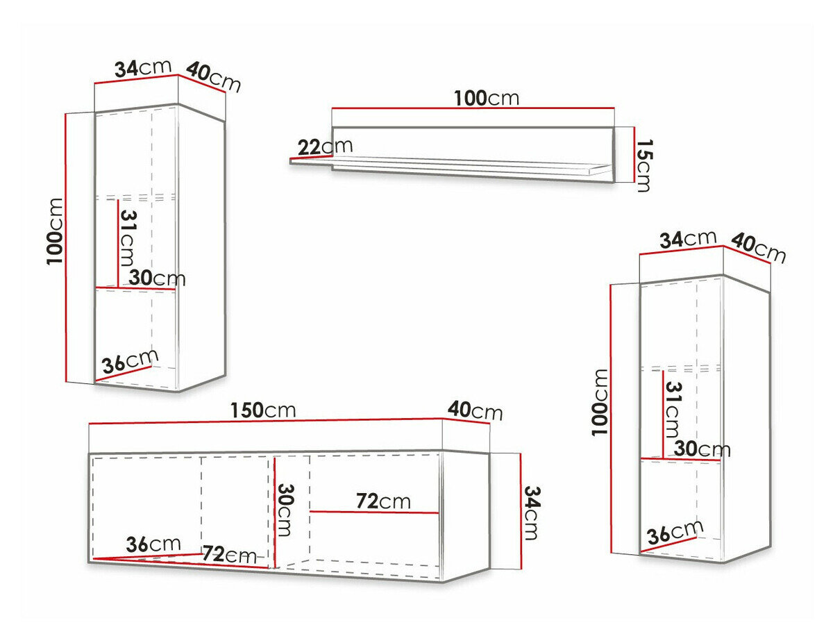 Stuemøbelsæt Anulio IX (Hvid)