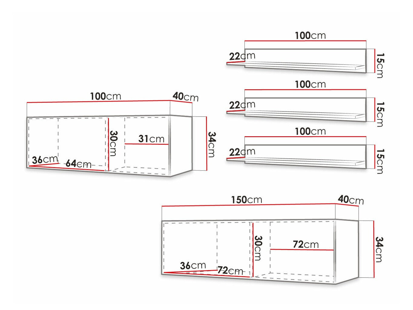 Stuemøbelsæt Anulio X (Sort)
