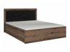 Bed Dunfelu 110 (Klooster eik + Zwart eik)