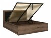 Bed Dunfelu 110 (Klooster eik + Zwart eik)