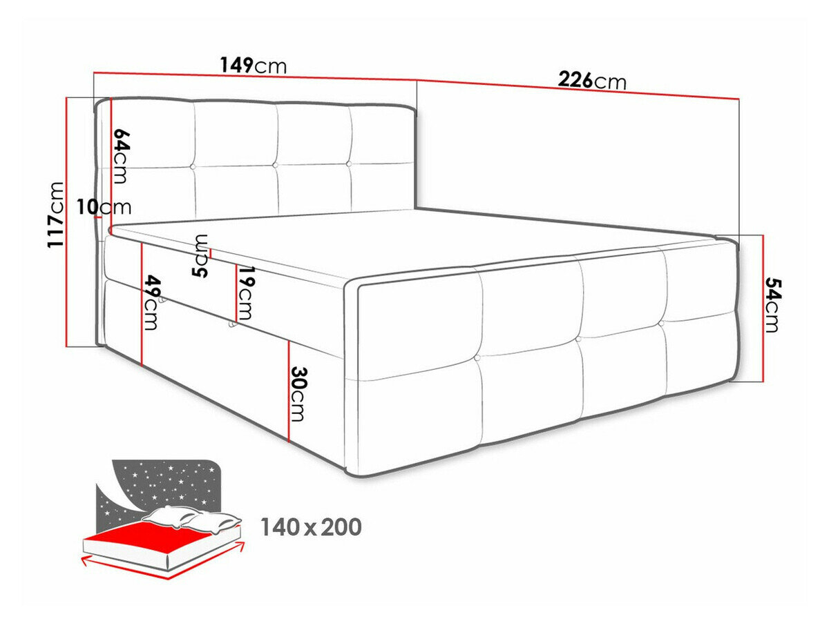 Boxspring ComfiDream Tirara (Fresh 11)