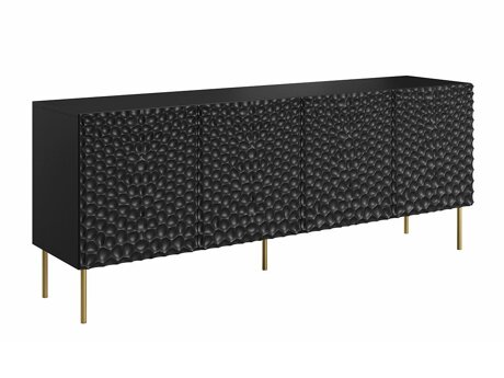 Dressoir Charlotte 170 (Zwart + Gouden)
