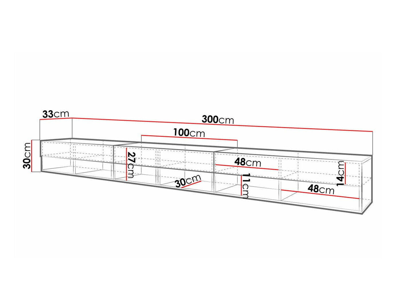 TV-bord Sarasota 144 (Wotan eg)