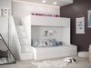 Emeletes ágy Hartford 356 (Fehér + Fényes fehér)