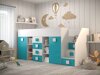 Hoogslaper Hartford 366 (Wit + Glans Turquoise + Glanzend wit)