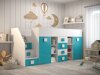 Hoogslaper Hartford 366 (Wit + Glans Turquoise + Glanzend wit)