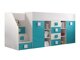 Hoogslaper Hartford 366 (Wit + Glans Turquoise + Glanzend wit)