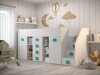 Hoogslaper Hartford 366 (Wit + Glanzend wit + Turquoise)
