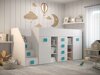 Hoogslaper Hartford 366 (Wit + Glanzend wit + Turquoise)