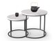 Salontafel set Houston 951 (Wit marmer + Zwart)