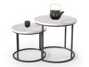 Salontafel set Houston 951 (Wit marmer + Zwart)