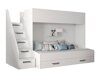 Stapelbed Hartford 356 (Wit + Glanzend wit + Grijs)