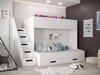 Stapelbed Hartford 356 (Wit + Glanzend wit + Zwart)