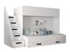 Stapelbed Hartford 356 (Wit + Glanzend wit + Zwart)