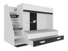 Stapelbed Hartford 356 (Wit + Glanzend wit)