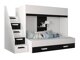 Stapelbed Hartford 356 (Wit + Glanzend zwart + Glanzend wit)