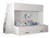 Stapelbed Hartford 357 (Wit + Glanzend wit + Grijs)